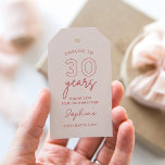 Etiqueta Para Presente Favor Rosa aniversário de 30 anos LOLA<br><div class="desc">A coleção Lola exude elegância moderna com suas linhas elegantes e tipografia contemporânea. Seus tons femininos são lindamente balanceados com uma afirmação ousada,  fazer-a uma escolha ideal para a noiva vivaz e moderna.</div>