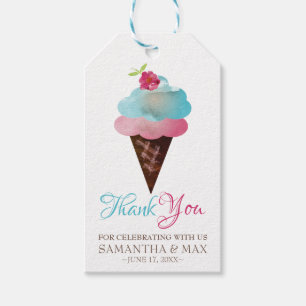Etiqueta Para Presente Favorecer Sorvete de marca de presente Cone ANIVER