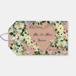 Etiqueta Para Presente Favores do Casamento - Dusty Rosa