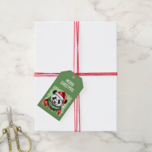 Etiqueta Para Presente Favoritos Engraçados de Natal Animal - Panda 1