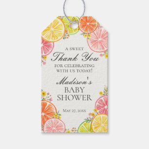 Etiqueta Para Presente Favorzinhos de Chá de Bebê Little Cutie com Floral