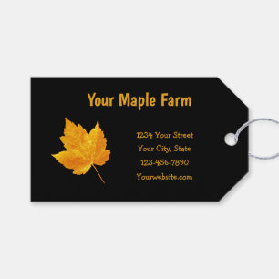 Etiqueta Para Presente Fazenda do Xarope Dourado Amarelo Amarelo Russo