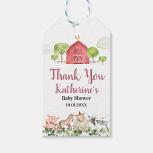 Etiqueta Para Presente Fazenda House Animal Barnyard Obrigado