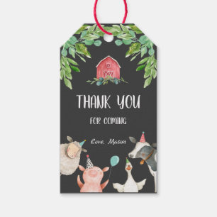 Etiqueta Para Presente Fazenda Obrigado A Favor Da Festa De Zoo De Barnya