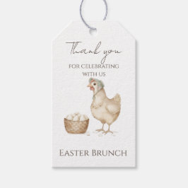 Etiqueta Para Presente Fazenda Vintage Hen e Ovos