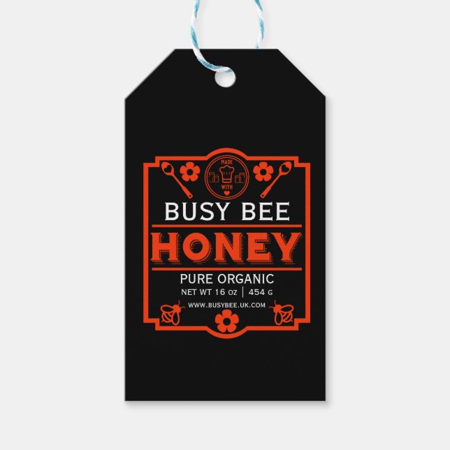 Etiqueta Para Presente Fazendeiros vendem Honey Jar (Frente)
