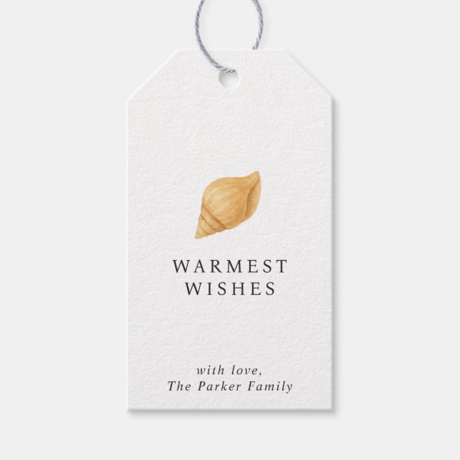 Etiqueta Para Presente Feiras Mais Quentes Praia Natal Moderno (Frente)