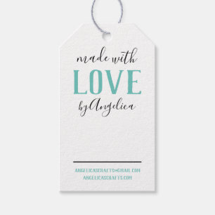 Etiqueta Para Presente Feita com o Love Script Turquoise Artesanato Show