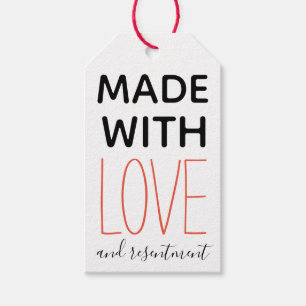 Etiqueta Para Presente Feito com o Handmade engraçado do amor e do