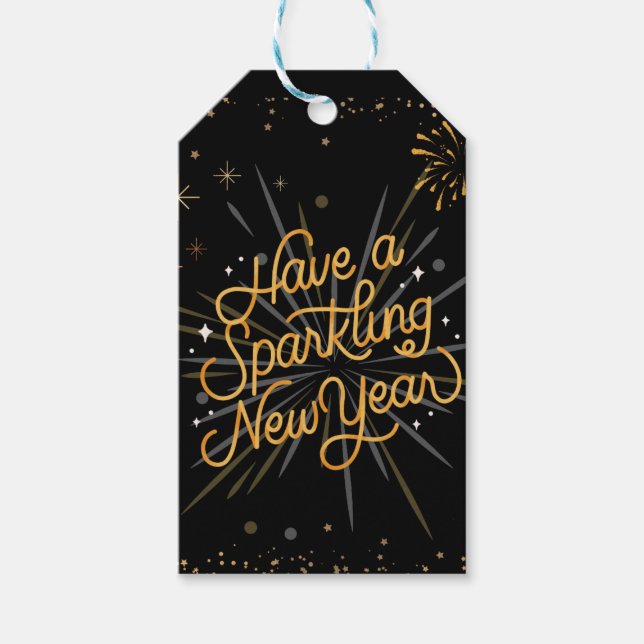 Etiqueta Para Presente Felicitemos o Ano Novo! (Frente)