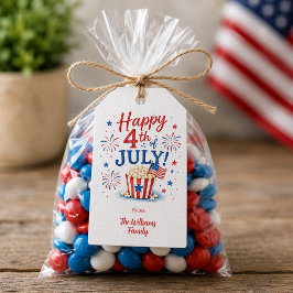 Etiqueta Para Presente Feliz 4 de Julho Personalizado