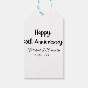 Etiqueta Para Presente Feliz 50º aniversário adicionar nome do casal data