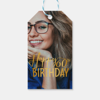 Etiqueta Para Presente Feliz 60º aniversário - Script Personalizado Foto