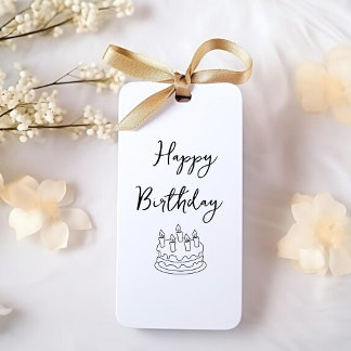 Etiqueta Para Presente feliz aniversário