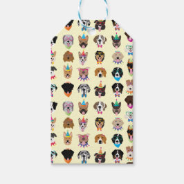 Etiqueta Para Presente Feliz Aniversário Cachorro Enfrenta Animais Pawty