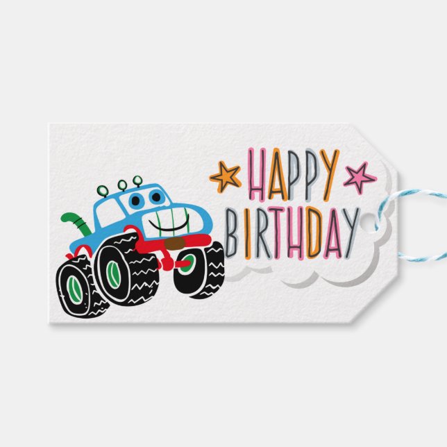 Etiqueta Para Presente Feliz Aniversário Crianças  (Frente (horizontal))