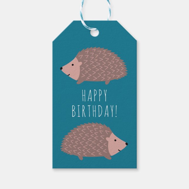 Etiqueta Para Presente Feliz Aniversário da Floresta do Céu (Frente)