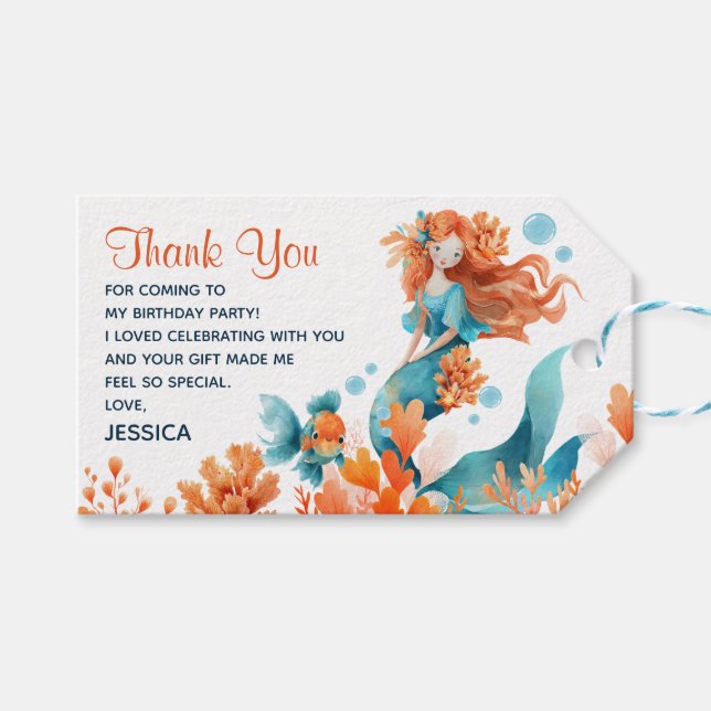 Etiqueta Para Presente Feliz Aniversário das Crianças de Molas Aquáticas  (Frente (horizontal))