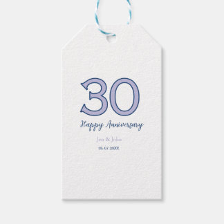 Etiqueta Para Presente Feliz aniversário de 30 anos nome data roxo pastel