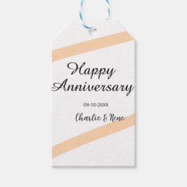 Etiqueta Para Presente Feliz aniversário de casamento linhas laranja past