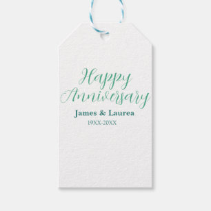 Etiqueta Para Presente Feliz aniversário de casamento nome data ano simpl