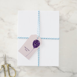 Etiqueta Para Presente Feliz Aniversário de Feliz Balão Violeta Brincadei