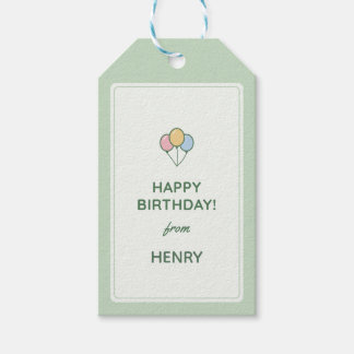 Etiqueta Para Presente "Feliz Aniversário De" Nome Etiqueta de Presente