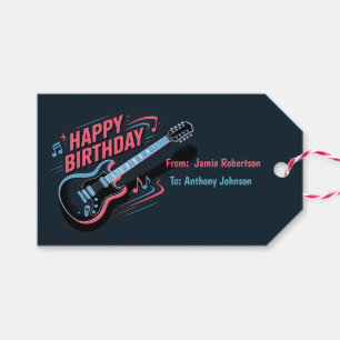 Etiqueta Para Presente Feliz Aniversário do Violão