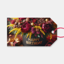 Feliz aniversário, flores e chocolate, por Natasha