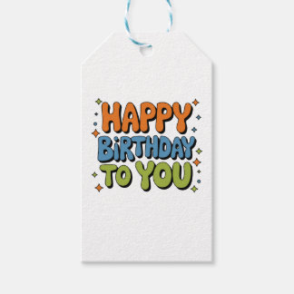 Etiqueta Para Presente Feliz Aniversário Groovy