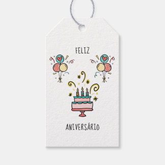 Etiqueta Para Presente Feliz Aniversário | Happy Birthday