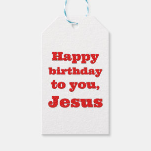 Etiqueta Para Presente Feliz aniversário, Jesus, presente de Natal