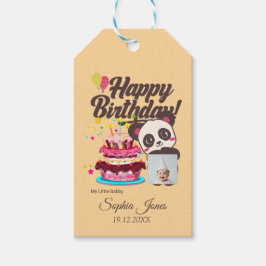 Etiqueta Para Presente Feliz Aniversário, Meu Bebê - Foto Personalizada/
