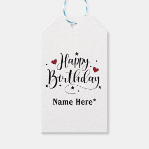 Etiqueta Para Presente Feliz Aniversário - Nome Personalizado