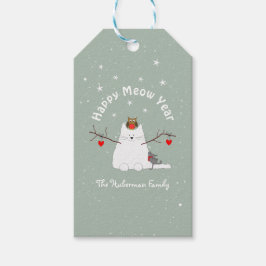 Etiqueta Para Presente "Feliz Ano de Meow"