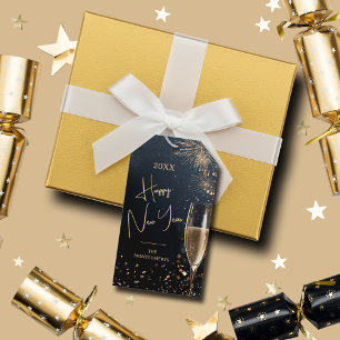 Etiqueta Para Presente Feliz Ano Novo Chic Champagne Time