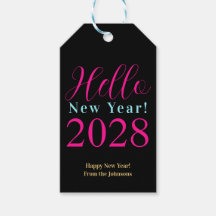 Feliz ano novo de Ano Novo, Rosa Quente Preto