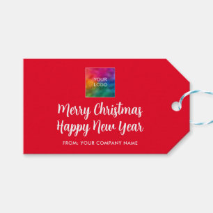Etiqueta Para Presente Feliz ano novo de logotipo personalizado Feliz Nat