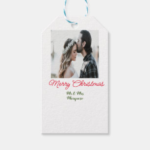 Etiqueta Para Presente Feliz casal de Natal - adicione nome feliz holida