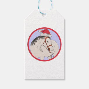 Etiqueta Para Presente Feliz Cavalo de Natal
