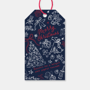 Etiqueta Para Presente Feliz Desenhar de Natal