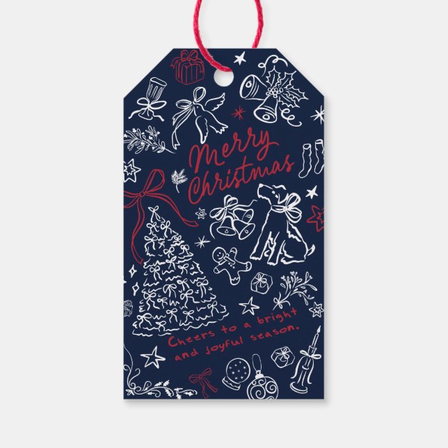Etiqueta Para Presente Feliz Desenhar de Natal (Verso)