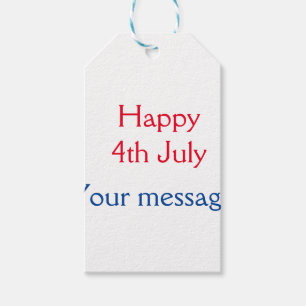 Etiqueta Para Presente Feliz dia 4 de julho da independência adicione o n