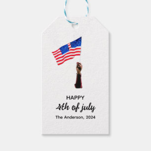 Etiqueta Para Presente Feliz dia 4 de julho Dia da Independência dos EUA