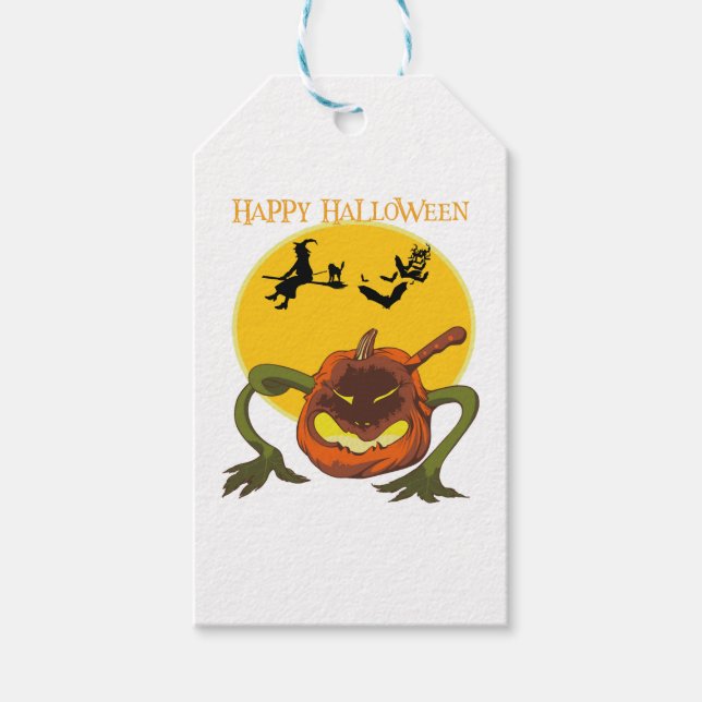 Etiqueta Para Presente Feliz Dia das Bruxas (Frente)