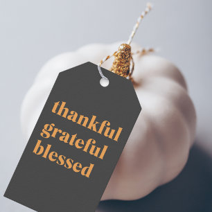 Etiqueta Para Presente Feliz Dia de Ação de Graças   Agradecido, Aben