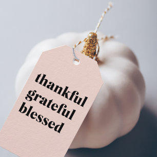 Etiqueta Para Presente Feliz Dia de Ação de Graças   Agradecido, Aben