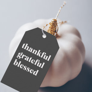Etiqueta Para Presente Feliz Dia de Ação de Graças   Agradecido, Aben