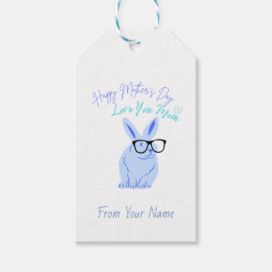 Etiqueta Para Presente feliz dia de as mães Blue Bunny