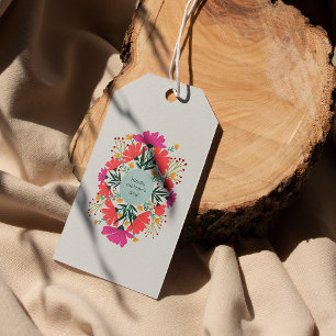 Etiqueta Para Presente Feliz dia de as mães floral